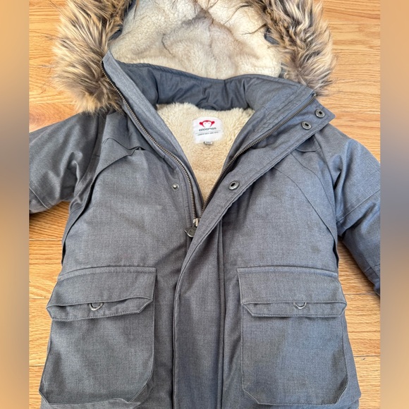 Appaman Charcoal Jacket with Faux Fur Hood - Picture 3 of 11